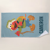 エルモウッドランドハイキング |名前の追加 ビーチタオル (正面)