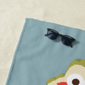 エルモウッドランドハイキング |名前の追加 ビーチタオル (インサイチュ)