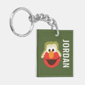 エルモウッドランド顔 |名前の追加 キーホルダー (正面左)