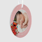 エルモクリスマスライト |名パーソナライズされた前と写真 オーナメント (正面)