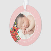 エルモクリスマスライト |名パーソナライズされた前と写真 オーナメント (正面)