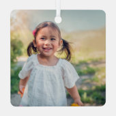 エルモクリスマスライト|名パーソナライズされた前と写真 メタルオーナメント (裏面)