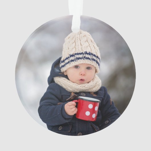 エルモクリスマス |名パーソナライズされた前と写真 オーナメント (裏面)