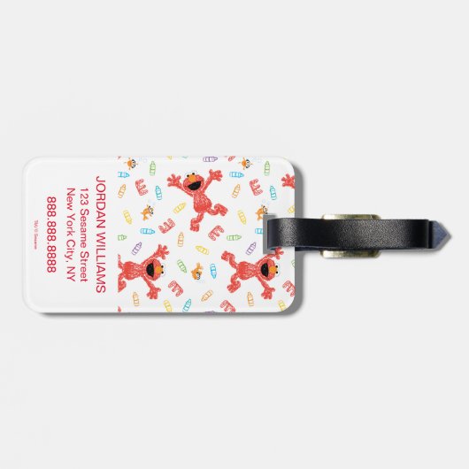 エルモクレヨンパターン ラゲッジタグ (裏面横)