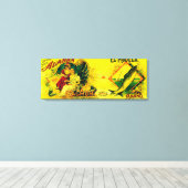 エルモデロサーモン缶ラベルKarluk, AK キャンバスプリント (インサイチュ (ウッドフロア))