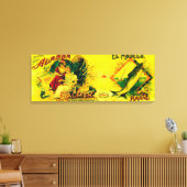 エルモデロサーモン缶ラベルKarluk, AK キャンバスプリント (インサイチュ (リビング))