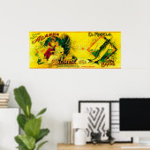 エルモデロサーモン缶ラベルKarluk, AK ポスター (ホームオフィス)