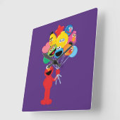 エルモバルーン スクエア壁時計 (傾斜)