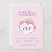 エルモバレンタインデー – リトルスイートアート誕生日 招待状 (正面)