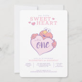 エルモバレンタインデー – リトルスイートアート誕生日 招待状 (正面)