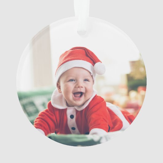 エルモパーソナライズされたクリスマス | 名前と写真 オーナメント (裏面)