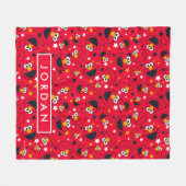 エルモパーソナライズされたー | 星の間抜けパターン フリースブランケット (正面(横))