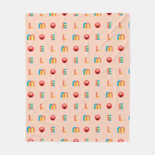 エルモモダンパターン フリースブランケット (正面)
