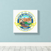 エルモンテ（カリフォルニア）シティシール キャンバスプリント (インサイチュ (ウッドフロア))