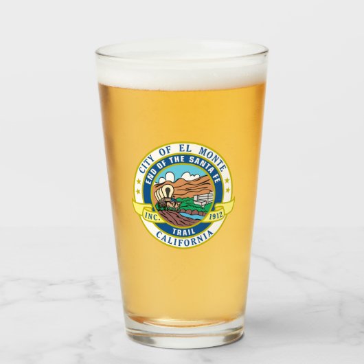 エルモンテ（カリフォルニア）シティシール タンブラーグラス (ドリンク正面)