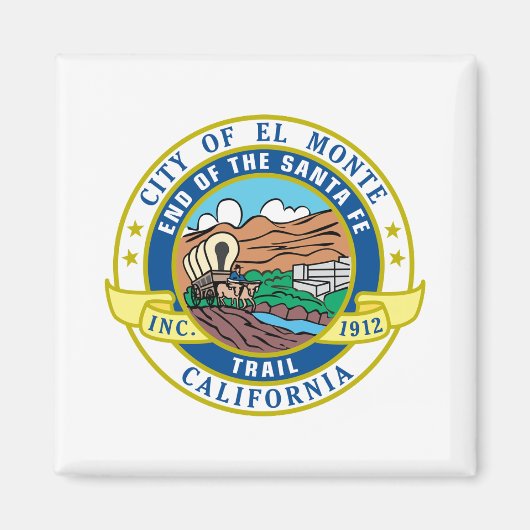 エルモンテ(カリフォルニア)シティシール マグネット (正面)