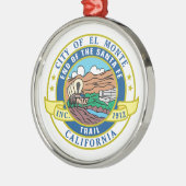 エルモンテ（カリフォルニア）シティシール メタルオーナメント (左)