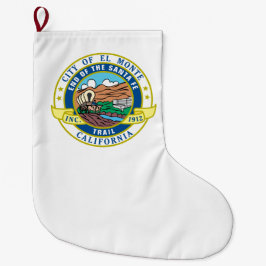 エルモンテ（カリフォルニア）シティシール ラージクリスマスストッキング