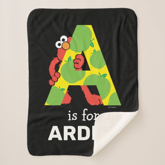 エルモ文字 | A Apple シェルパブランケット (正面)