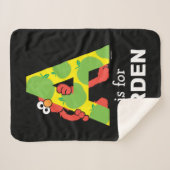 エルモ文字 | A Apple シェルパブランケット (正面(横))