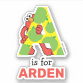 エルモ文字 | A Apple シール (正面)