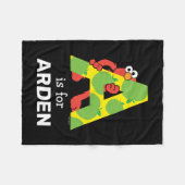 エルモ文字 | A Apple フリースブランケット (正面(横))