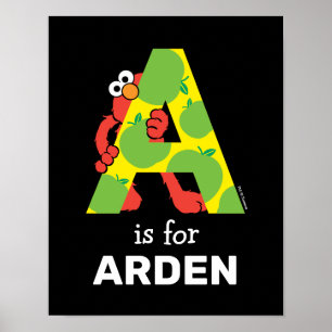 エルモ文字   A Apple ポスター