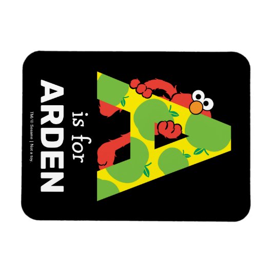 エルモ文字 | A Apple マグネット (横)