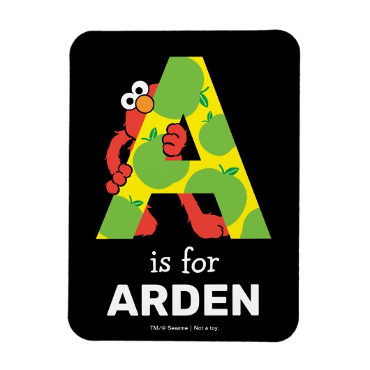 エルモ文字 | A Apple マグネット (縦)