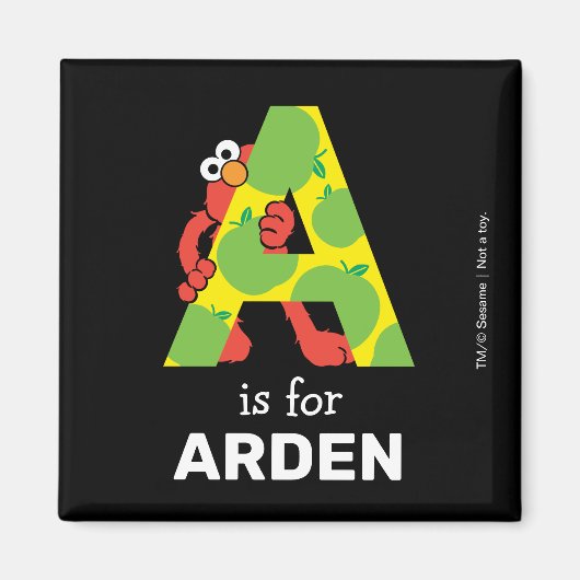 エルモ文字 | A Apple マグネット (正面)