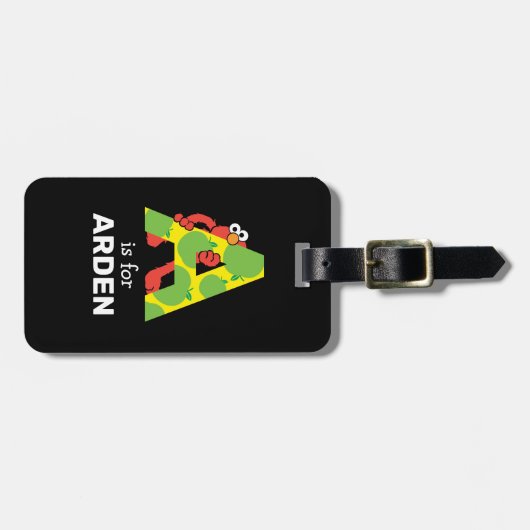 エルモ文字 | A Apple ラゲッジタグ (正面横)