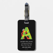 エルモ文字 | A Apple ラゲッジタグ (裏面縦)