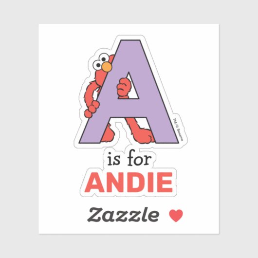 エルモ文字 | A Purple シール (シート)