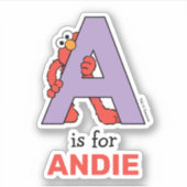 エルモ文字 | A Purple シール (正面)