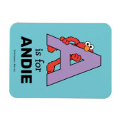 エルモ文字 | A Purple マグネット (横)