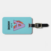 エルモ文字 | A Purple ラゲッジタグ (正面横)