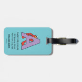 エルモ文字 | A Purple ラゲッジタグ (裏面横)