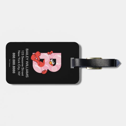 エルモ文字 | Bバブル ラゲッジタグ (裏面横)