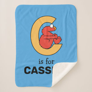 エルモ文字   Cオレンジ シェルパブランケット