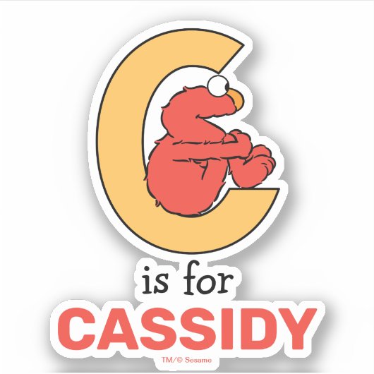 エルモ文字 | Cオレンジ シール (正面)