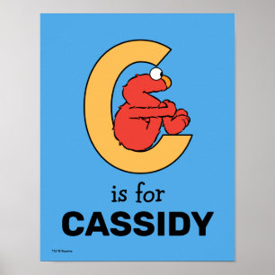 エルモ文字   Cオレンジ ポスター