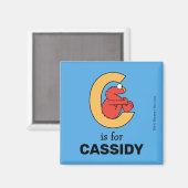 エルモ文字 | Cオレンジ マグネット (正面/裏面)