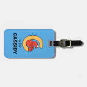 エルモ文字 | Cオレンジ ラゲッジタグ (正面横)