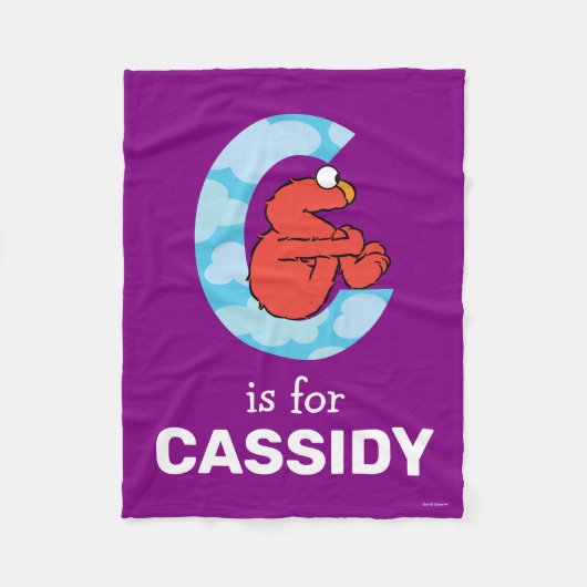 エルモ文字 | Cクラウド フリースブランケット (正面)