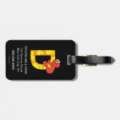 エルモ文字 | Dダック ラゲッジタグ (裏面横)