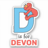 エルモ文字 | D青 シール (正面)