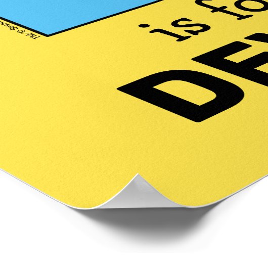 エルモ文字 | D青 ポスター (角)