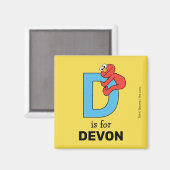 エルモ文字 | D青 マグネット (正面/裏面)