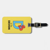 エルモ文字 | D青 ラゲッジタグ (正面横)