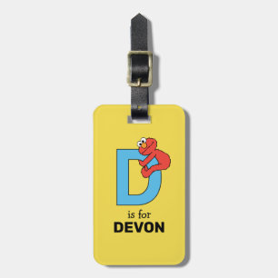 エルモ文字   D青 ラゲッジタグ